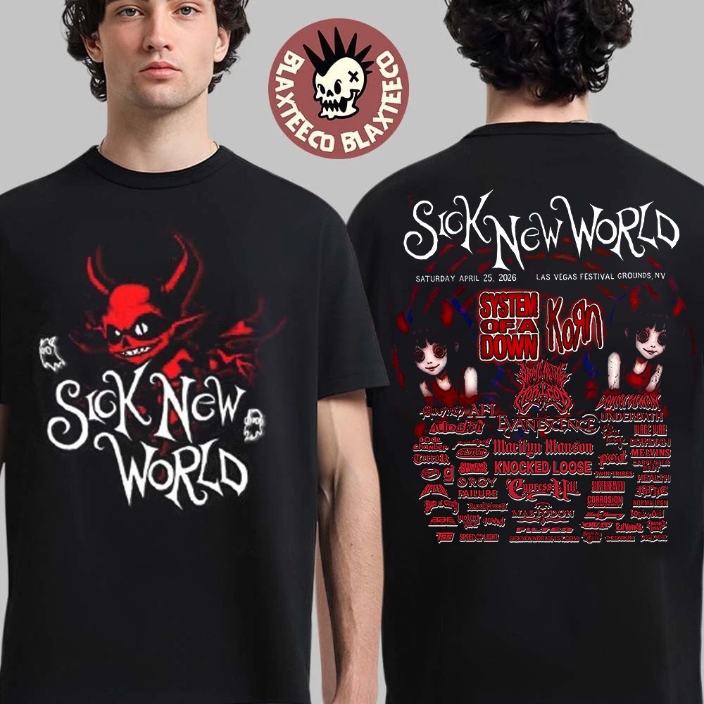 Sick New World 2026 On April 25 2026 Full Lineup Signature Red Devil T-Shirt