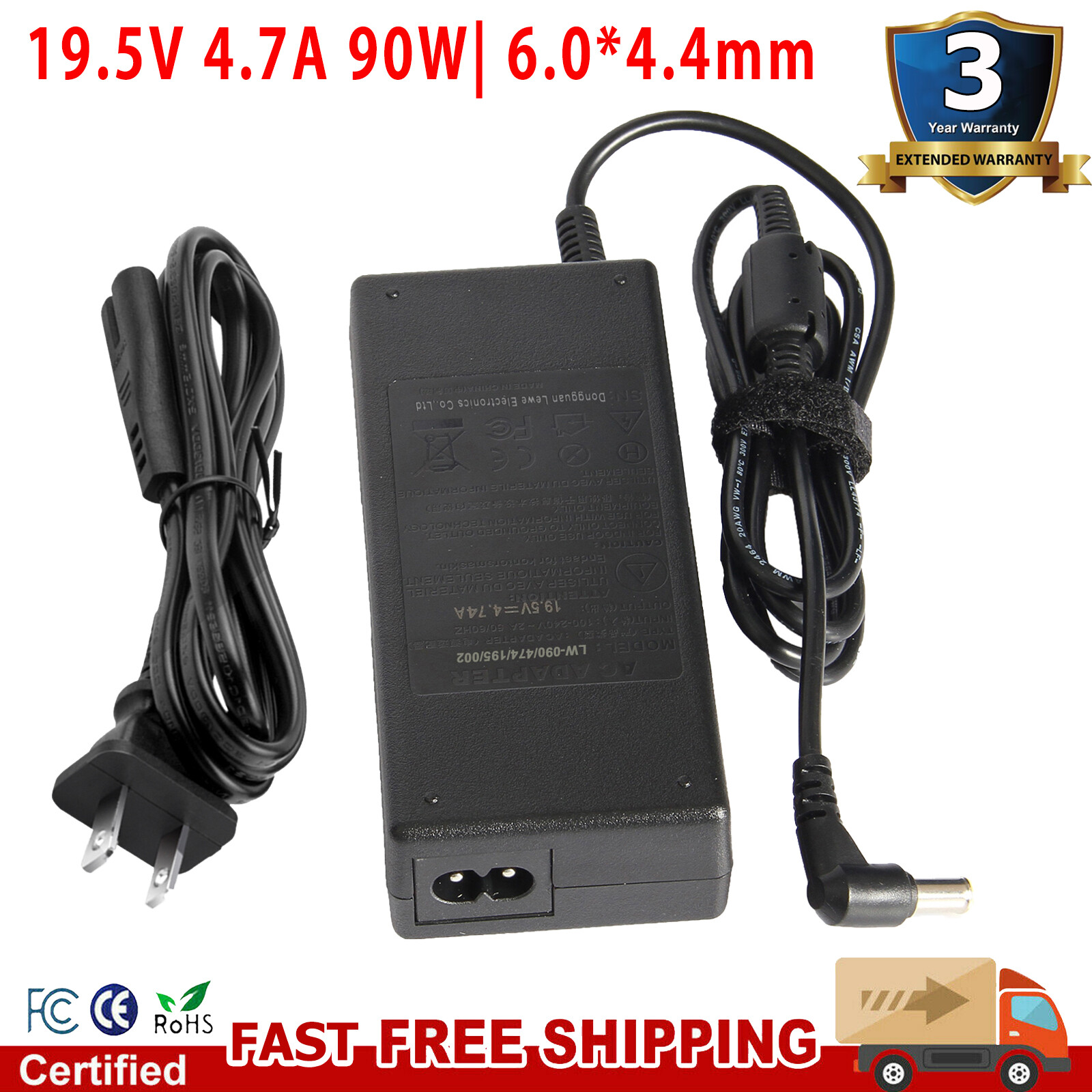 Battery Charger Sony Vaio Pcg-3e2l Pcg-3e3l Power Supply Cord New