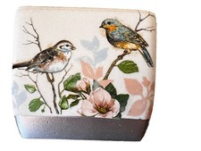 Avanti Linens Love Nest Birds Toothbrush Holder Ceramic Resin Bathroom Brand New