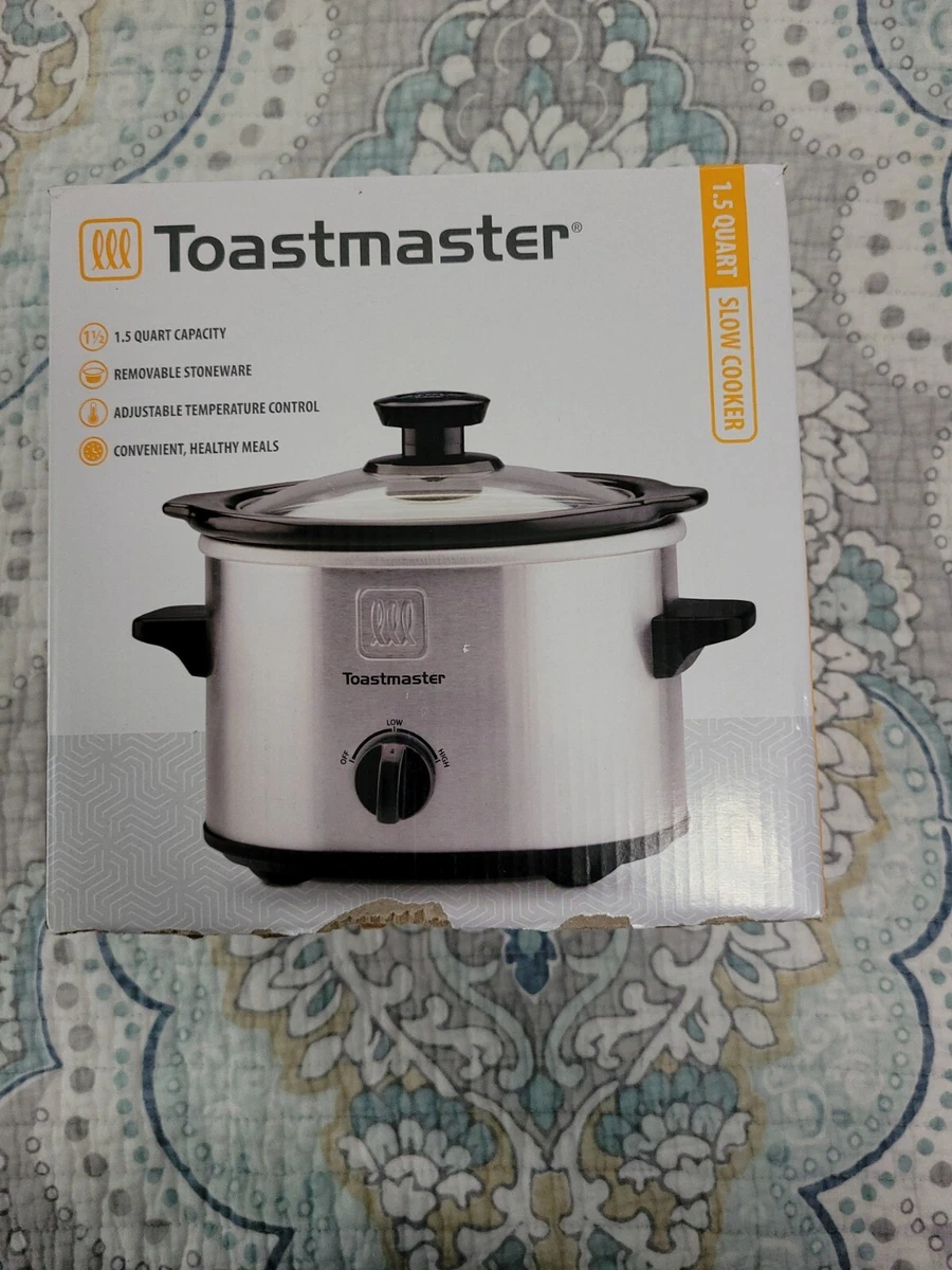 Toastmaster 1.5 Qt Brushed Stainless Steel Slow Cooker