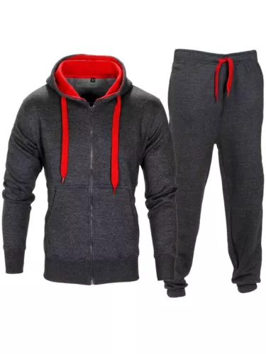 Neu Herren Trainingsanzug Set Fleece Kapuzenpullover Top +Hose Jogginghose S-3XL - Bild 16 von 27