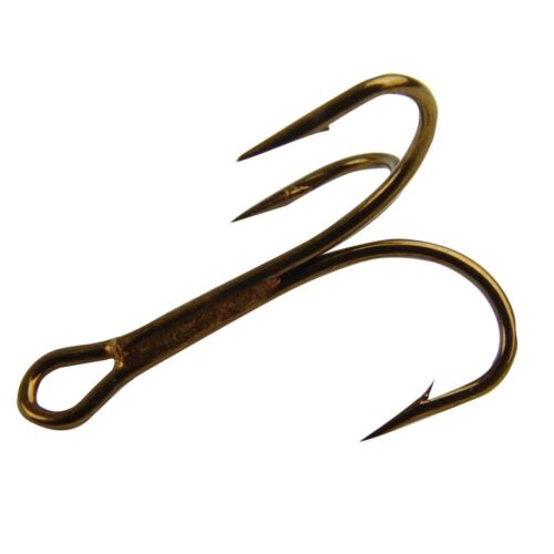 Mustad Treble Fishing Hooks 3551 - Bronzed Finish - All Sizes - 10 Per Pack !! - Zdjęcie 1 z 1