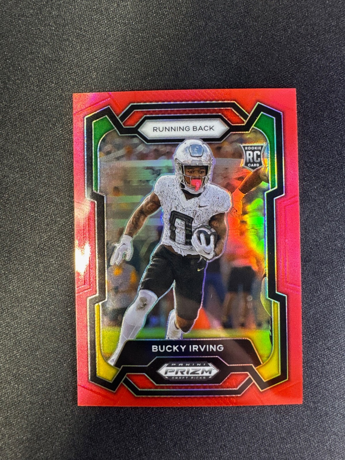 2024 Prizm Draft Picks Bucky Irving Red Prizm #172 Buccaneers Rookie #d 172/299