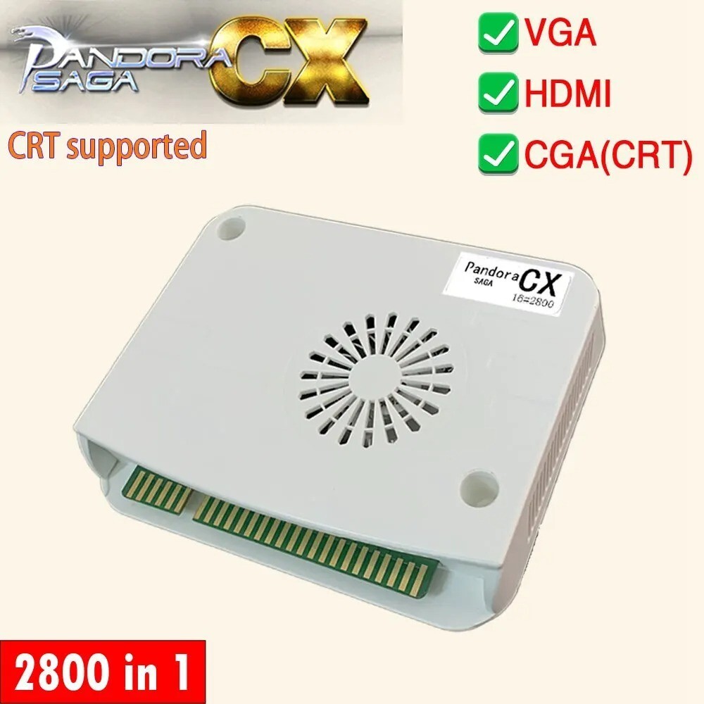 Pandora Box CX 2800 jeux avec sortie double fréquence CRT 15 Hz et HDMI VGA
