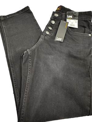 Lee Heritage Straight Leg Button Closure Black Jean. Size 2M, Ink Flood.Stretch.