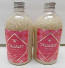 X2 Bolero Bath Soak Salt Bottles 17.5oz Vanilla Sugar  Raspberry