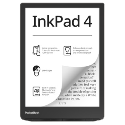 Tablet PocketBook 7.8'' InkPad 4 Silver 32GB RAM 1GB Dual Core PB743G-U-WW