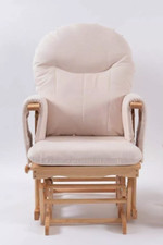 Habebe Recliner Glider Nursing Rocking Chair  - Cream Washable Covers