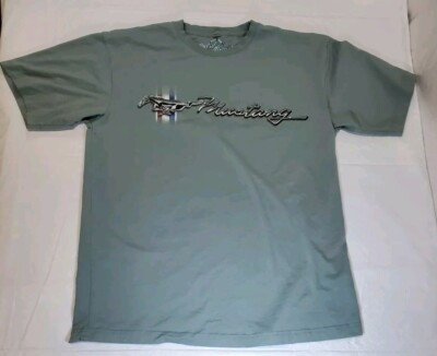 Ford Mustang T-Shirt Out Of Bounds Breaking Rules Green Sz XL Cotton