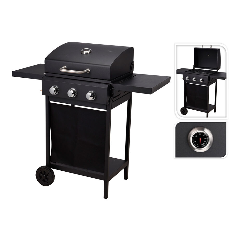 E3/73824 BARBACOA DE GAS DE 3 FUEGOS
