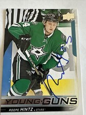 Roope Hintz Signed RC 2018 Upper Deck Young Guns #202 Autographed Stars
