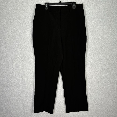 Rachel Zoe Pants Womens XL Black Chino Dress Trouser Straight Elastic Waist