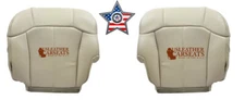 2002 Cadillac Escalade Driver & Passenger Bottom Perf Leather Seat Covers Shale