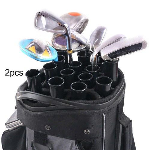 2 Pieces Golf Club Tube Reusable Golf Accessories Lightweight Black