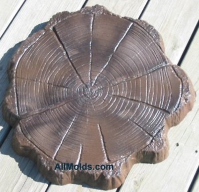 Log End concrete plaster cement stepping stone mold | eBay