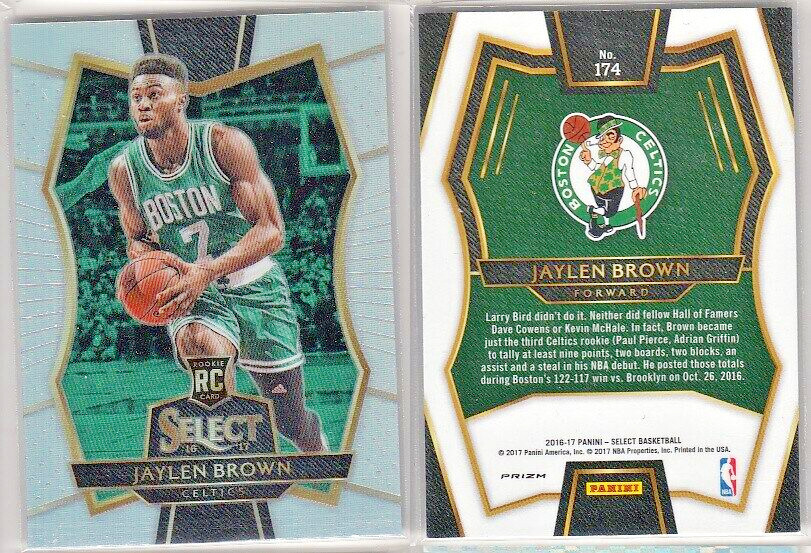 2016-17 Panini Select Jaylen Brown SILVER Prizm Rookie #174 Celtics RC Premier