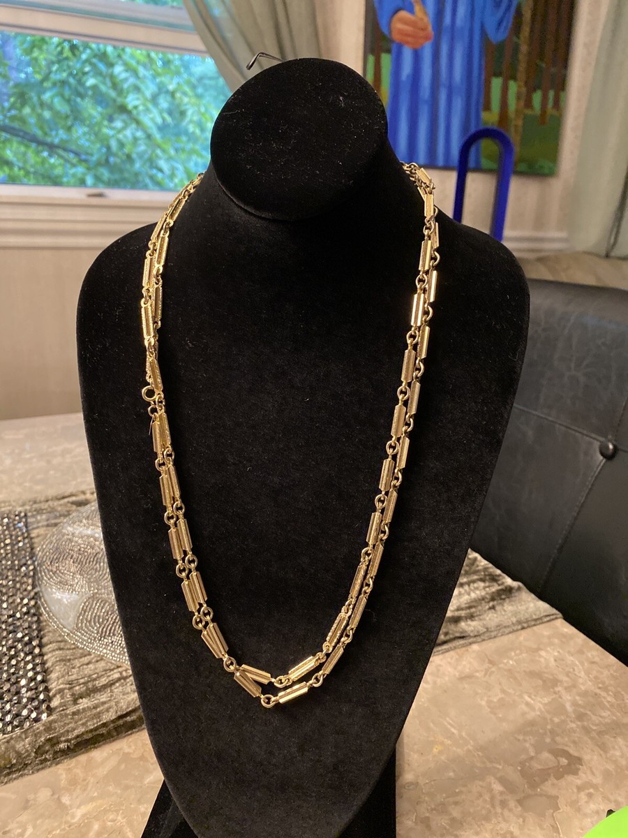 Signed DIRECTION ONE Vintage Retro Gold Tone Chain Link