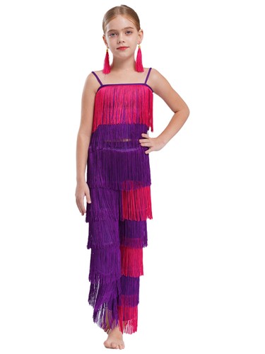 Girls Outfits Dress-up Crop Tops And Pants Show Costumes Solo Dancewear Teens - Picture 57 of 88