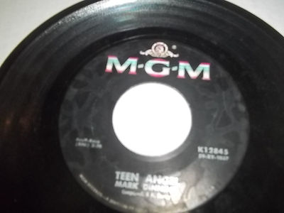 MARK DINNING - TEEN ANGEL / BYE NOW BABY - M-G-M 45 (1959) SOLID VG+