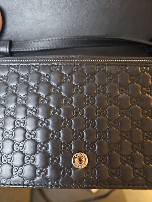 Gucci Micro Guccissima wallet on Crossbody strap Authentic | eBay