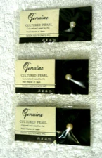3 VTG COLLECTIBLE PEARL MASTERS OF JAPAN GENUINE CULTURED PEARLS OLSON ELECTRO