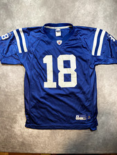 Indianapolis Colts Jersey Boys XL Blue White Peyton Manning NFL Football Reebok