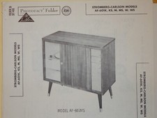 Original Sams Photofact Manual STROMBERG-CARLSON AF-601K, KS, M, MS, W, WS (469)