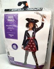 Halloween Dress up Childs Unisex Different Sz 2pc Light up "Pirate Spark Costume