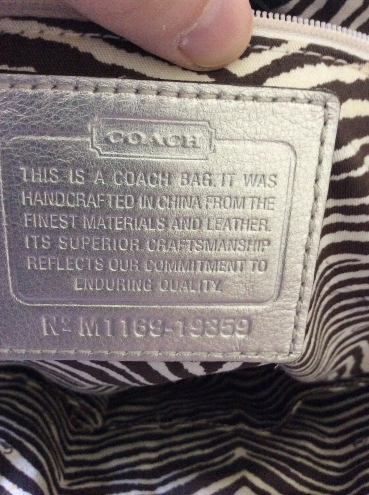 COACH Hampton Python Leather Trim Straw Turn Lock… - image 7