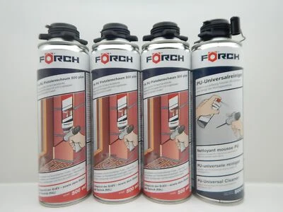 3X 1K PU500 PLUS PISTOLENSCHAUM BAUSCHAUM SCHAUM WEIß + REINIGER UNIVERSAL