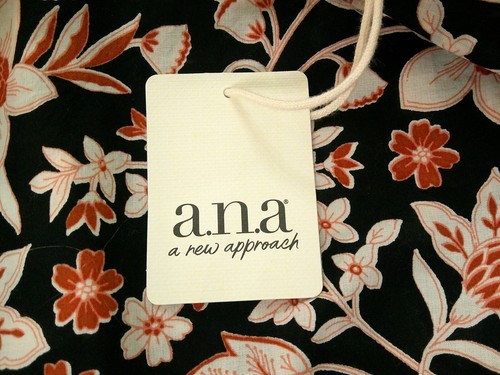a.n.a Black Floral Blouse Cotton Blend Long Sleeve-Womens 1XL NWT-RTL$49 - Picture 5 of 8