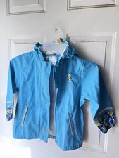 Tweety Rain Coat Warner Brothers Youth 4-6 Year Olds Blue With Hood