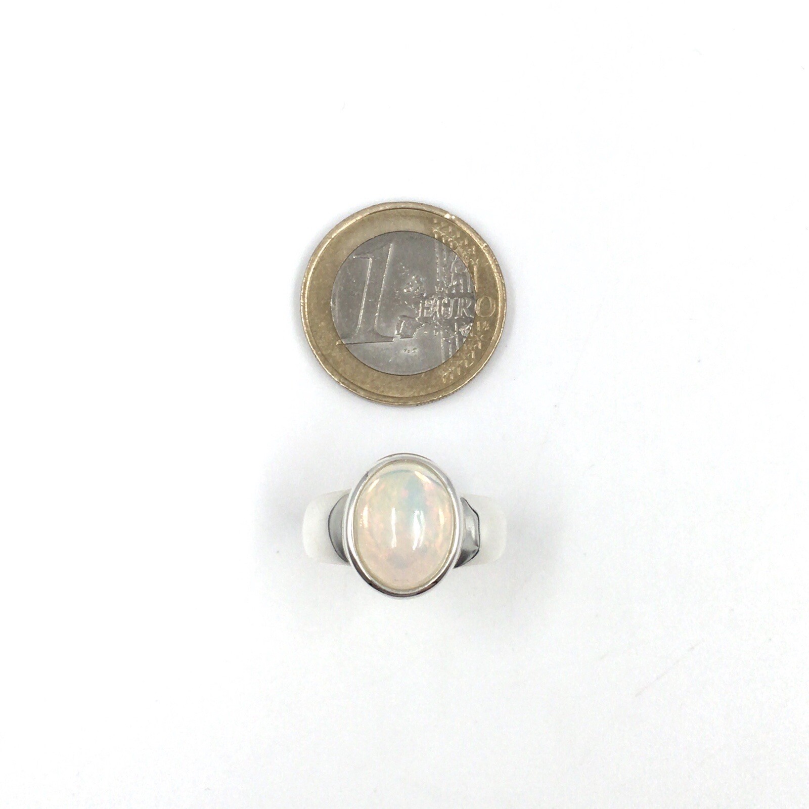 Solid 925 Silver Ring Opal 3.5ct Solid Band Ring … - image 16