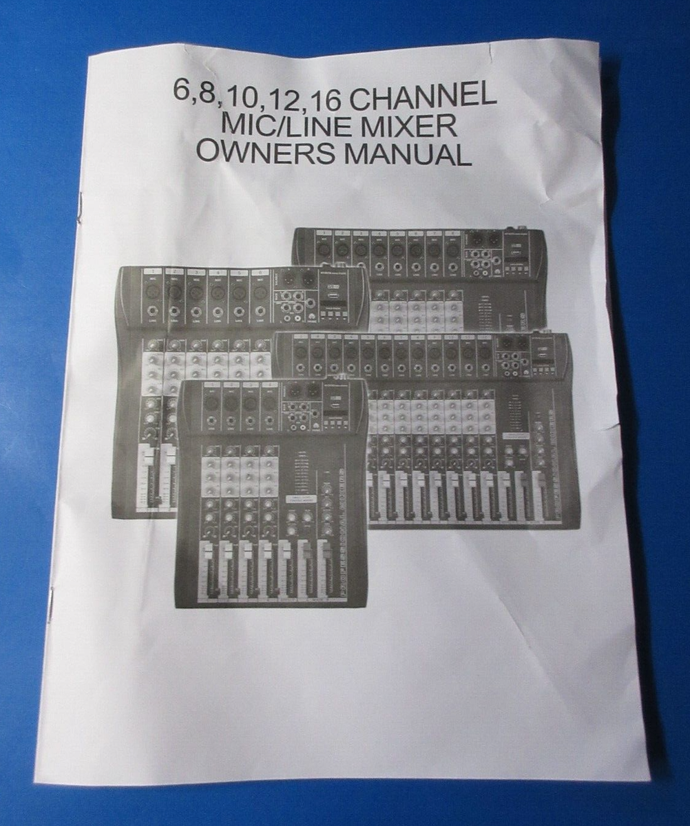 8 Channel Mixer Ammoon Stage 80S USB MP3 Portable w Mic and Cables