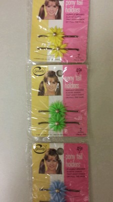 Vintage Kids Ponytail Holders! Multicolors! Unique old hard to find retro Item! 