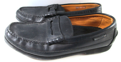 Mephisto Mens Spinnaker Black Leather Penny Loafers Shoes  display picture 3