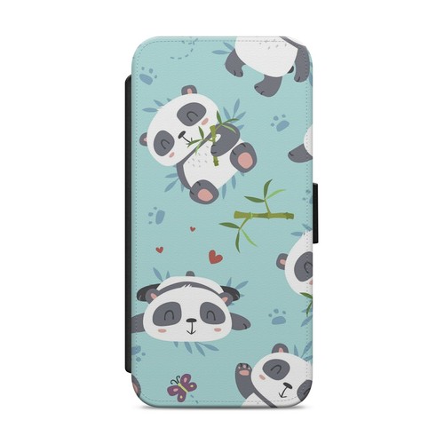 Cute Panda Pattern WALLET FLIP PHONE CASE COVER FOR iPhone Samsung Huawei z35