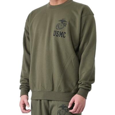 USMC PT Sweatshirt - Marine Corps Issue - Military OD Green USMC PT Sweatshirt - Marine Corps Issue - Military OD Green