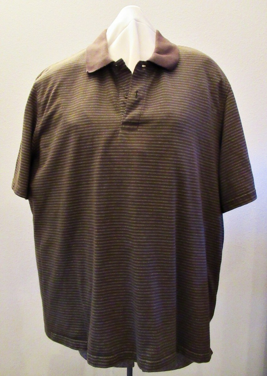 Men's #11 George Short Sleeve, Collared, Cotton Blend, Brown