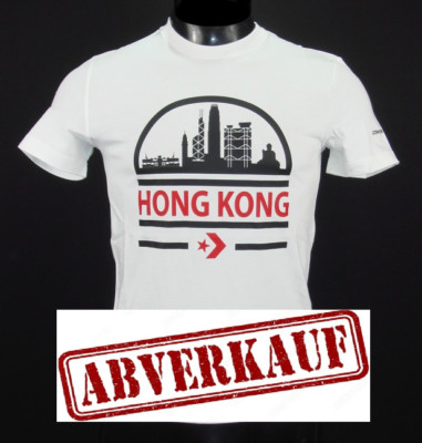 CONVERSE T-Shirt Hong Kong Skyline Gr.XXS - S Weiß Kinder Chucks NEU* UVP 34,90 