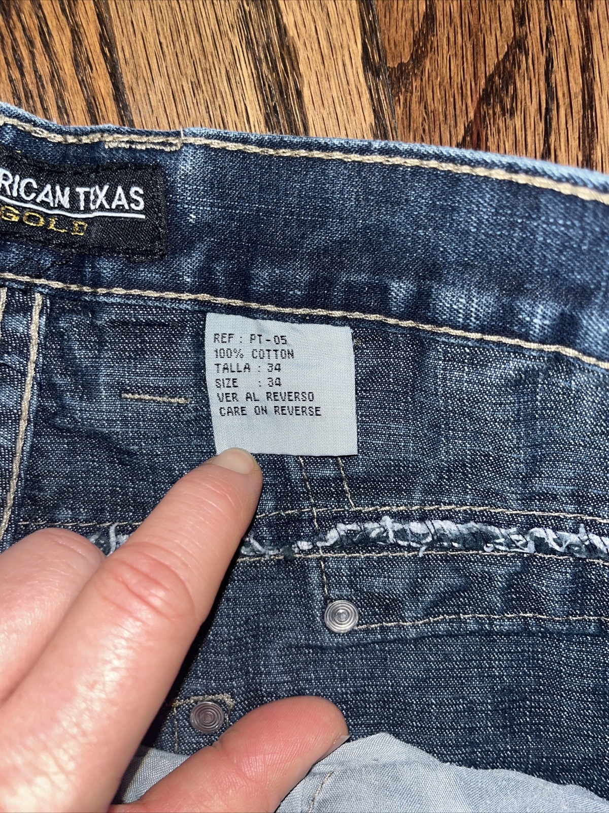 American Texas Gold Mens Denim Jean Shorts Size 32 (tag 34) - View 5