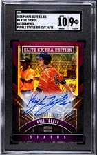 2015 Panini Elite Extra Ed KYLE TUCKER Purple Die-Cut Auto /75 RC SGC 10/9 POP 1