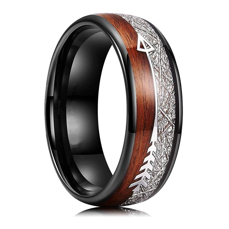 Oferta Outlet Anillos de tungsteno para hombres Alianzas de boda de compromiso de tungsteno Foto 3 de 3