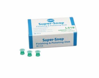 Shofu L519 Super-Snap Finishing Polishing Disks Fine Green Safe Side Down 50/Bx