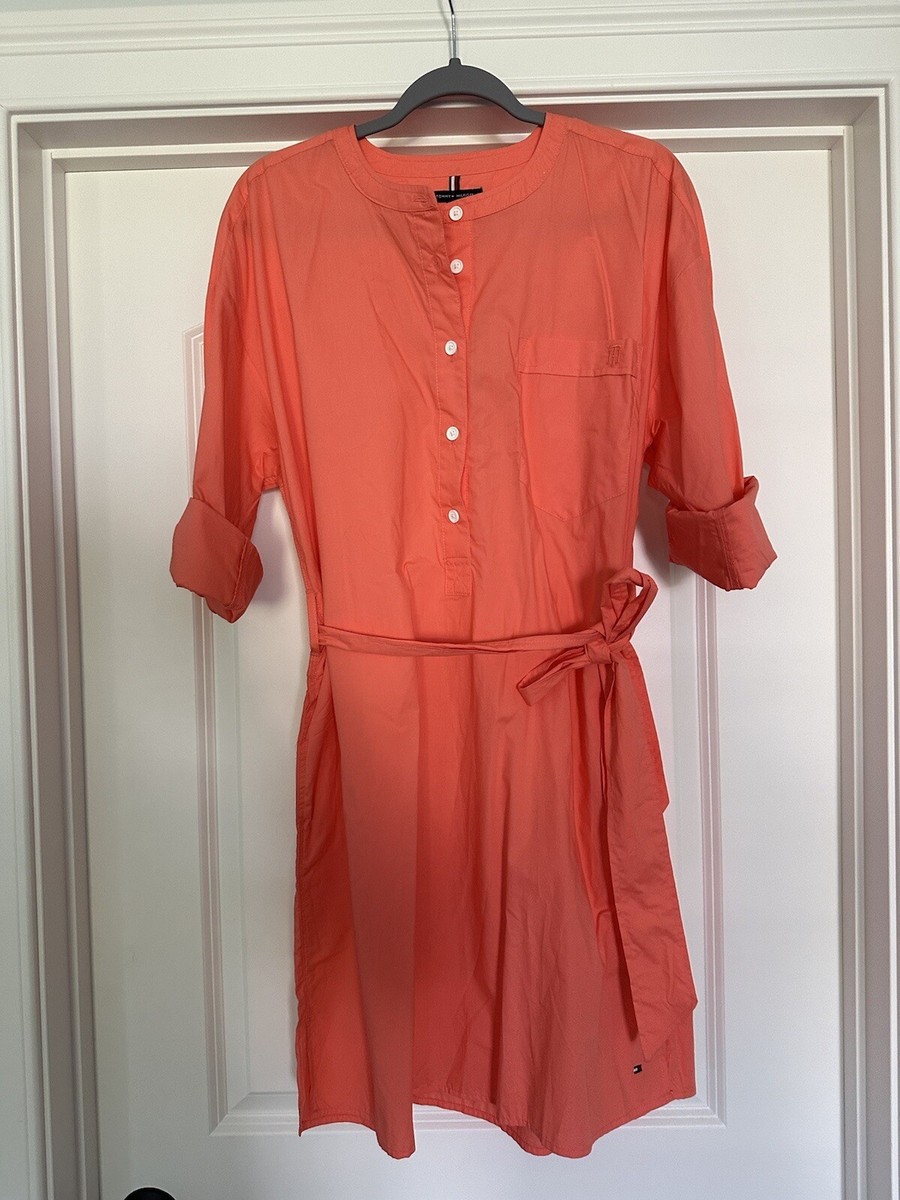 Tommy Hilfiger Cotton Poplin Shirt Dress Tommy Hilfiger Womens