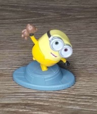 MINIONS BOB HOLDING A TEDDY BEAR 1.75  FIGURE CAKE TOPPER MATTEL 2019 - Used
