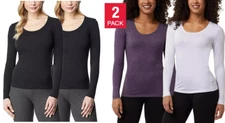 32 Degrees Heat Women's 2-Pack Long Sleeve Scoop Neck Tee
