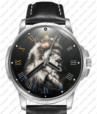 Orologio Da Polso Unico Con Ritratto Di Leone Con Corona FAST UK - Main Image