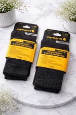 2 Carhartt Cordura Cotton Socks Lightweight Short Crew SS9980-W Gray Med 7-9.5