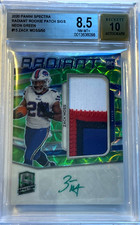 RARE SP BGS 1/1 BECKETT 2020 Spectra ZACK MOSS Neon Green 3CLR AUTO PATCH RC /50